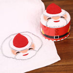 Christmas Hand Towels Gifts 2pcs Cotton Towel Embroidery Xmas Tree Snowman Holiday Gifts