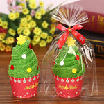 Christmas Hand Towels Gifts 2pcs Cotton Towel Embroidery Xmas Tree Snowman Holiday Gifts