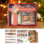 Christmas Scrapbook Stickers Set with Notebook Greeting Card Decals Sticky Notes DIY Sticker Books Holiday Decoration