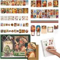 Christmas Scrapbook Stickers Set with Notebook Greeting Card Decals Sticky Notes DIY Sticker Books Holiday Decoration