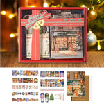 Christmas Scrapbook Stickers Set with Notebook Greeting Card Decals Sticky Notes DIY Sticker Books Holiday Decoration