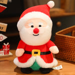 Christmas Sleigh Plush Toys Stuffed Animals Santa Claus Snowman Penguin Doll Movable Sleigh Holiday Toys