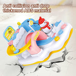 Kids Christmas Slippery Slide Adventure Toy Interactive Track Car with Snowman Duck Doll