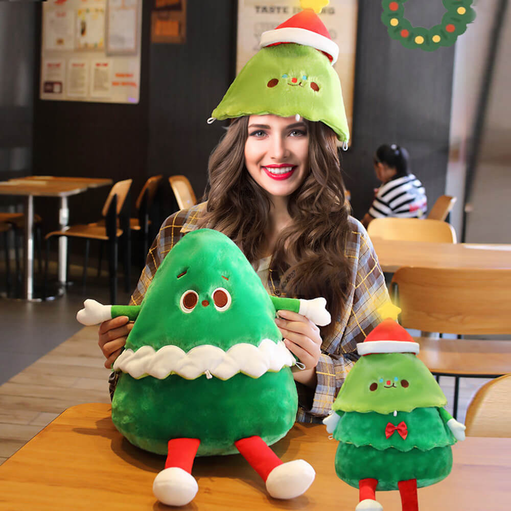 Christmas Stuffed Animals Santa Plush Toy with Removable Hat 21.67inch Singing and Lighting Christmas Dolls