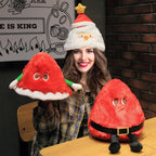 Christmas Stuffed Animals Santa Plush Toy with Removable Hat 21.67inch Singing and Lighting Christmas Dolls