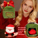 Christmas Surprise Gift Box Santa Claus Reindeer Plush Toy Cute Doll Christmas Gift