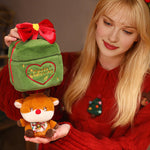 Christmas Surprise Gift Box Santa Claus Reindeer Plush Toy Cute Doll Christmas Gift