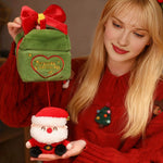 Christmas Surprise Gift Box Santa Claus Reindeer Plush Toy Cute Doll Christmas Gift