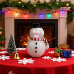 Talking Snowman Toy Kids LED Blink Animated Toys Built-in Speaker with USB Charging Holiday Gift and Decoration