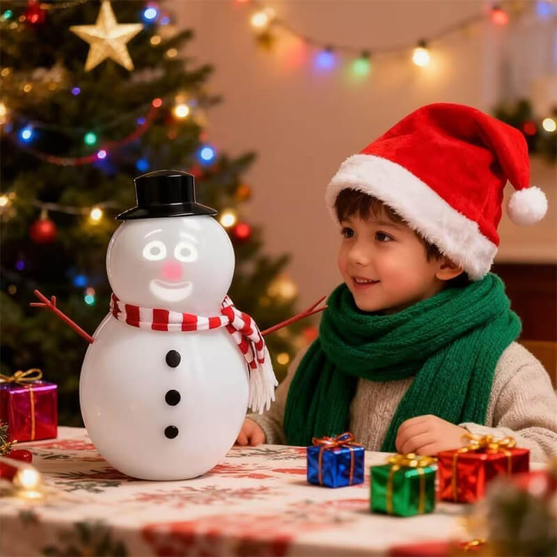Talking Snowman Toy Kids LED Blink Animated Toys Built-in Speaker with USB Charging Holiday Gift and Decoration