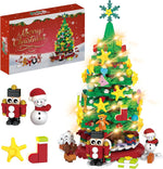 Advent Calendar 2025 Christmas Tree Building Block Set with Light Calendar Building Kit 24pcs Blind Box Creative Holiday Gifts