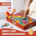 Advent Calendar 2025 Christmas Tree Building Block Set with Light Calendar Building Kit 24pcs Blind Box Creative Holiday Gifts