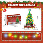 Advent Calendar 2025 Christmas Tree Building Block Set with Light Calendar Building Kit 24pcs Blind Box Creative Holiday Gifts