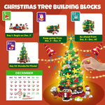 Advent Calendar 2025 Christmas Tree Building Block Set with Light Calendar Building Kit 24pcs Blind Box Creative Holiday Gifts