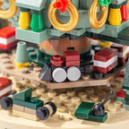 Christmas Tree Building Blocks Set 360° Rotating Tree Music Box with Led Lighting DIY Holiday Gift Set