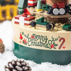 Christmas Tree Building Blocks Set 360° Rotating Tree Music Box with Led Lighting DIY Holiday Gift Set