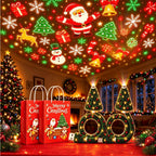 Christmas Tree Projector Light HD LED Holiday Pattern Projection Lamp with 6 Festive Scene Slides for Indoor Decorations