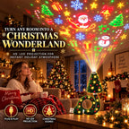 Christmas Tree Projector Light HD LED Holiday Pattern Projection Lamp with 6 Festive Scene Slides for Indoor Decorations