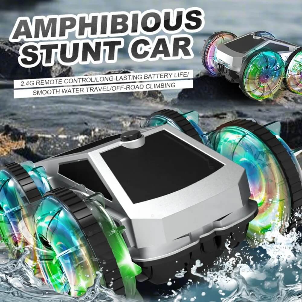 2.4G Amphibious RC Car 360° Stunt Car Colorful Wheel Off-Road Car Children's Toy