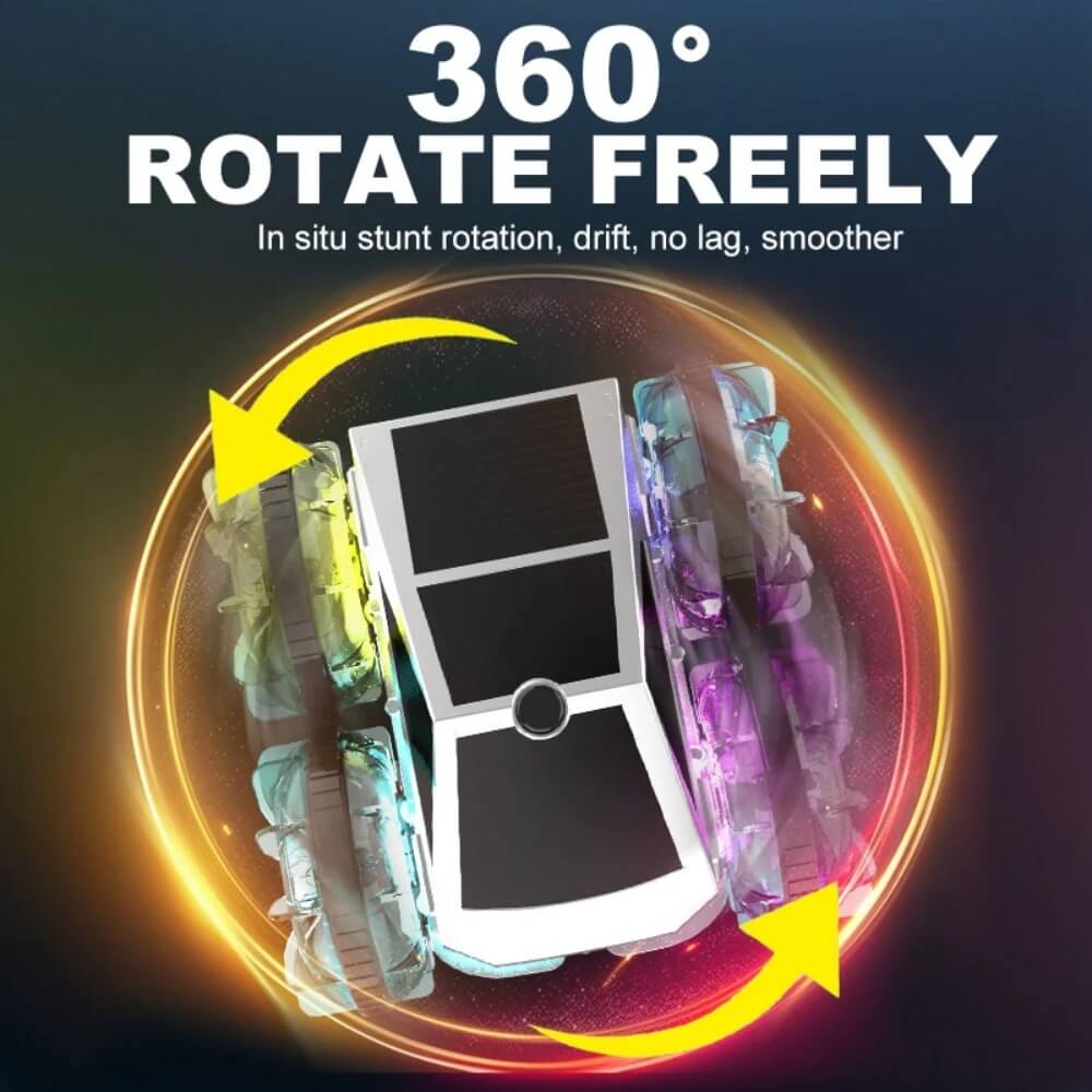 2.4G Amphibious RC Car 360° Stunt Car Colorful Wheel Off-Road Car Children's Toy