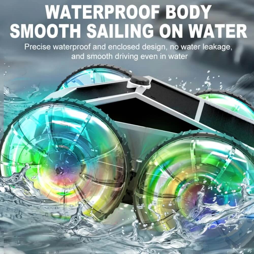 2.4G Amphibious RC Car 360° Stunt Car Colorful Wheel Off-Road Car Children's Toy
