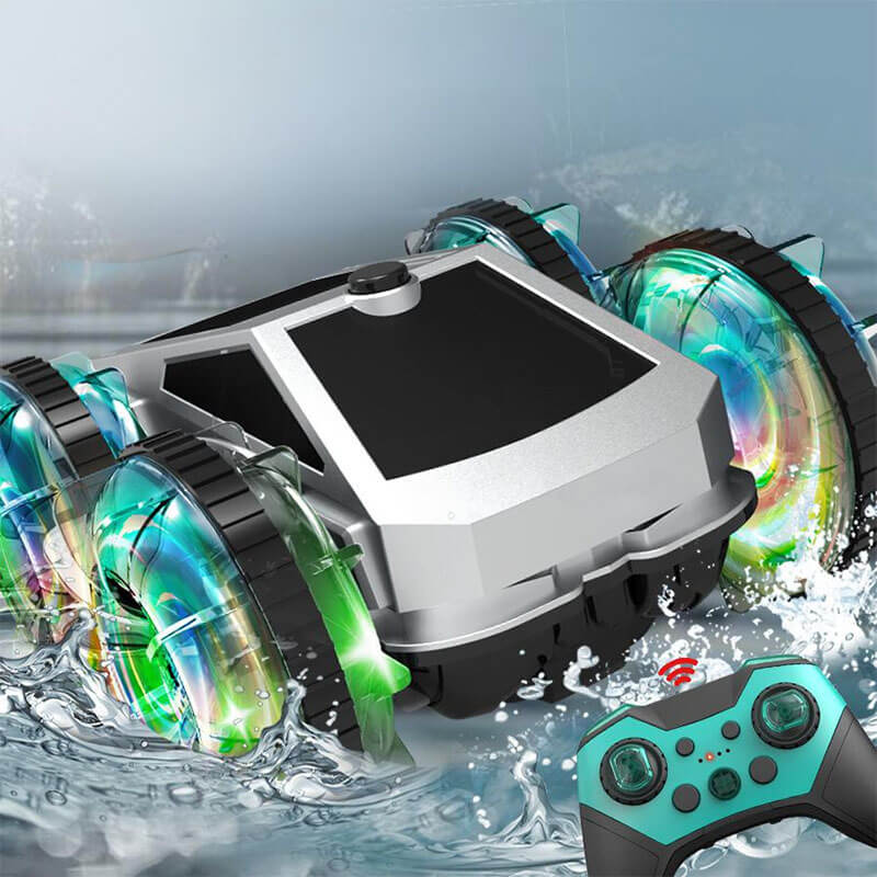 2.4G Amphibious RC Car 360° Stunt Car Colorful Wheel Off-Road Car Children's Toy