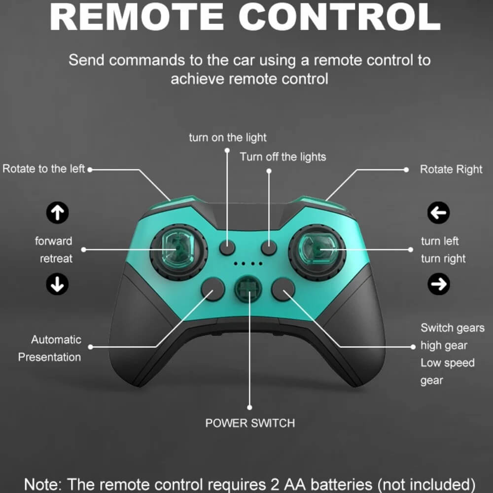 2.4G Amphibious RC Car 360° Stunt Car Colorful Wheel Off-Road Car Children's Toy