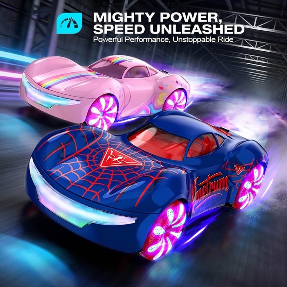 Cool RC Car Dual Spray Drift Stunt Car with Charging Pile and 360° Rotation For Kids Aged 3 and up