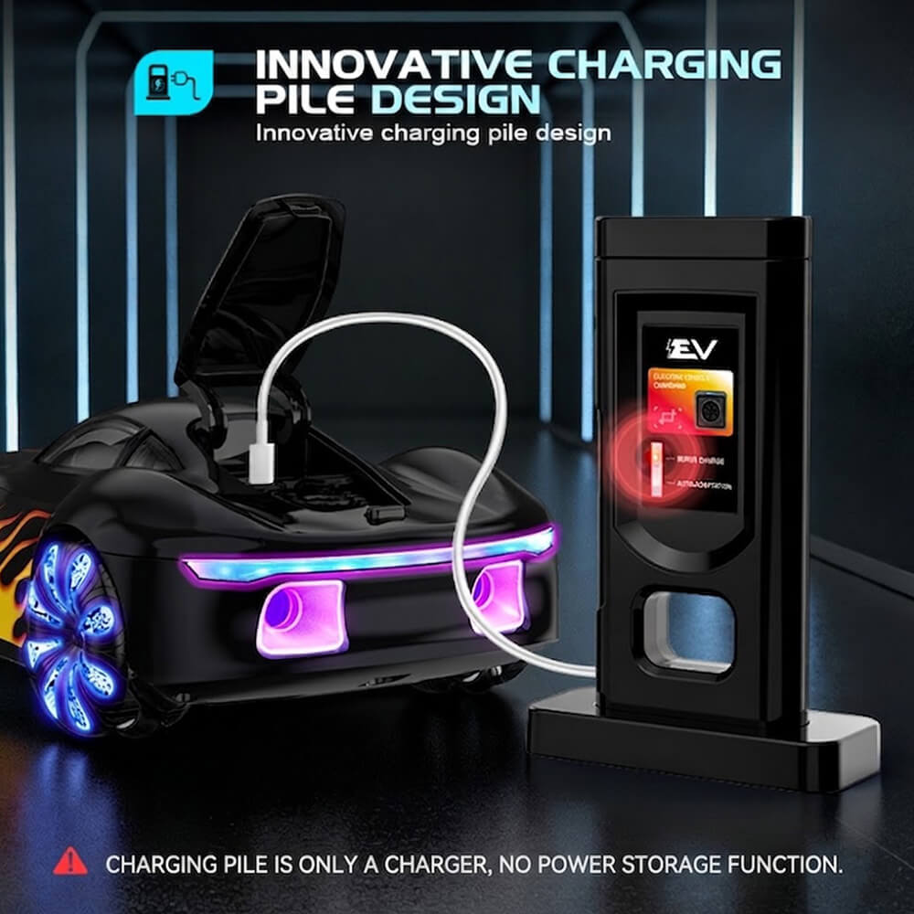 Cool RC Car Dual Spray Drift Stunt Car with Charging Pile and 360° Rotation For Kids Aged 3 and up