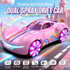 Cool RC Car Dual Spray Drift Stunt Car with Charging Pile and 360° Rotation For Kids Aged 3 and up