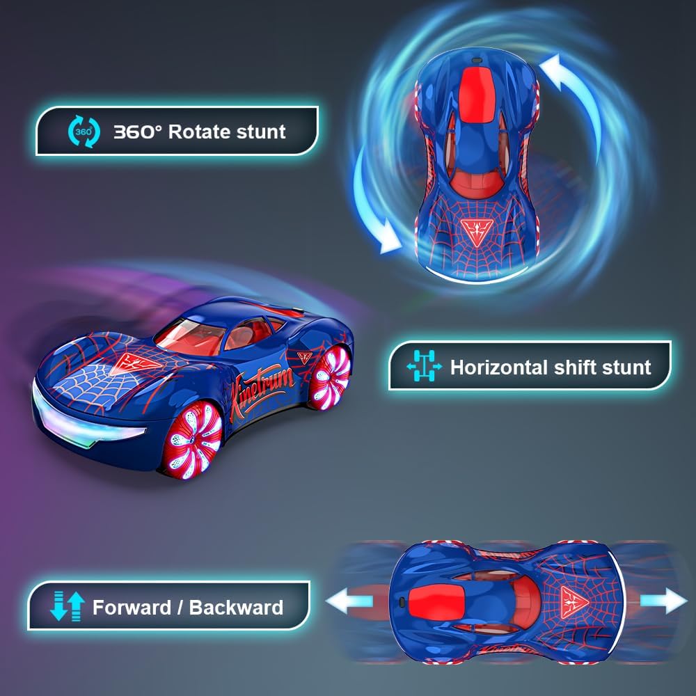 Cool RC Car Dual Spray Drift Stunt Car with Charging Pile and 360° Rotation For Kids Aged 3 and up