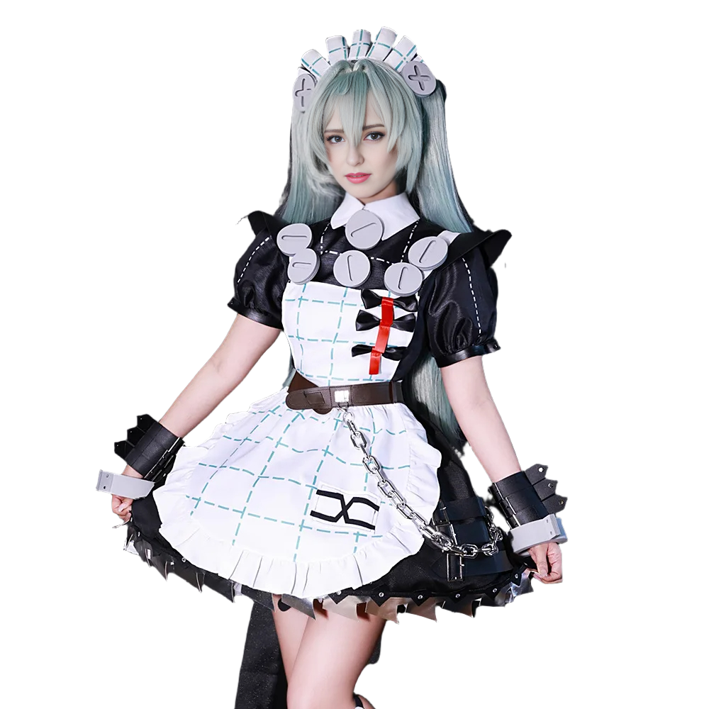 Women Corin Wickes Costume ZZZ Cute Maid Dress with Accessories Victoria Housekeeping Cosplay Outfit