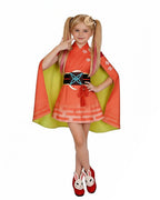 Kaguya Princess Costume Virtual Streamer Orange Kimono Cosplay Set with Headpiece