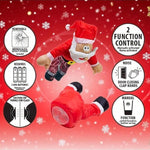 Crashing Santa & Reindeer Set with Sound Kicking Motion Shattered Glass Stickers Animated Funny Christmas Gift Window Display