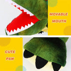 11.8‘’ Creative Dino Hand Puppet Soft Dino Stuffed Animal T-Rex Triceratops Early Education Toy