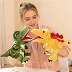 11.8‘’ Creative Dino Hand Puppet Soft Dino Stuffed Animal T-Rex Triceratops Early Education Toy