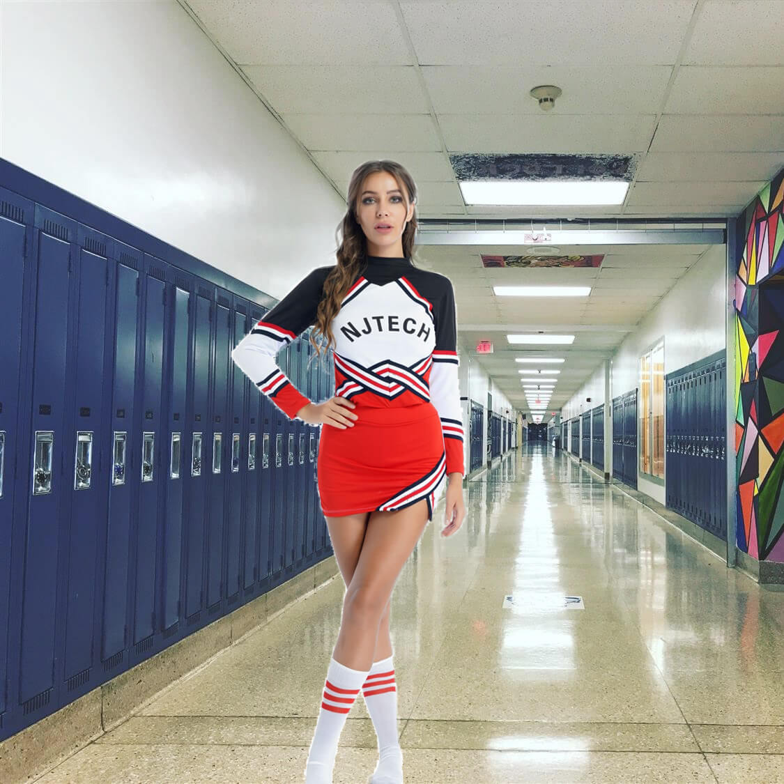 Girls Cheerleader Uniform Custom Cheer Outfit for High School