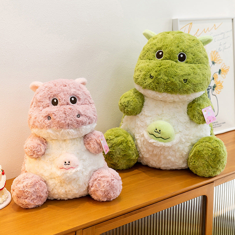 Cute Dino Plush Toy with Removable Small Egg Cuddly Stuffed Animal Sleeping Pillow Soft Dinosaur Toys