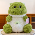 Cute Dino Plush Toy with Removable Small Egg Cuddly Stuffed Animal Sleeping Pillow Soft Dinosaur Toys