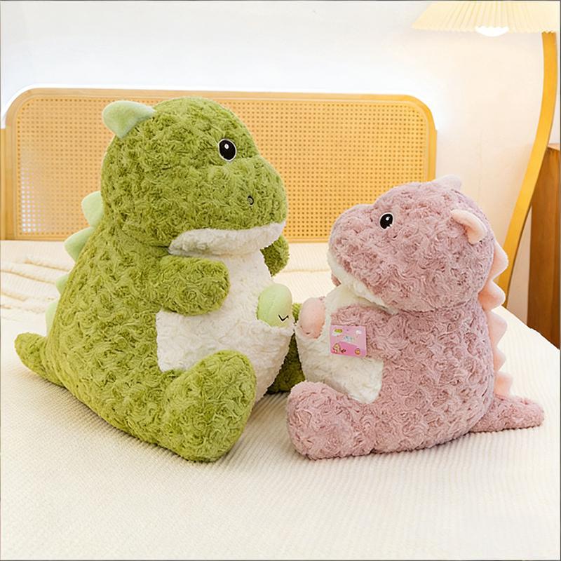 Cute Dino Plush Toy with Removable Small Egg Cuddly Stuffed Animal Sleeping Pillow Soft Dinosaur Toys