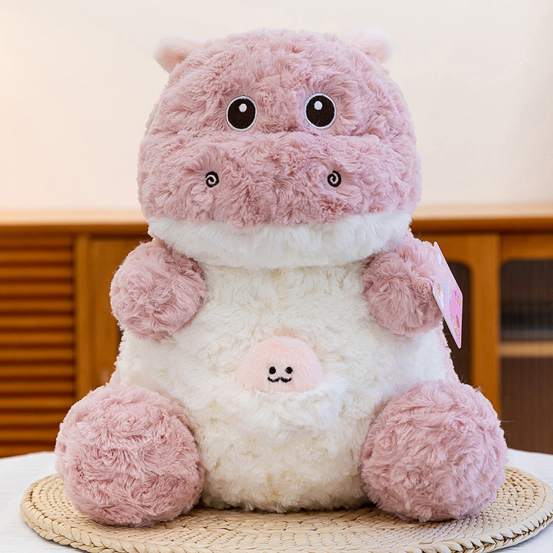 Cute Dino Plush Toy with Removable Small Egg Cuddly Stuffed Animal Sleeping Pillow Soft Dinosaur Toys