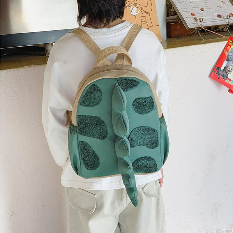 Cute 3D Dino Tail Backpack Fashion Design Kids Travel Backpack for Preschoolers and Outdoor Adventures
