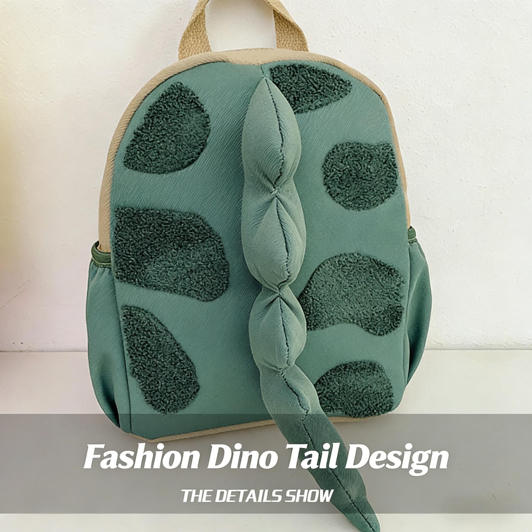 Cute 3D Dino Tail Backpack Fashion Design Kids Travel Backpack for Preschoolers and Outdoor Adventures