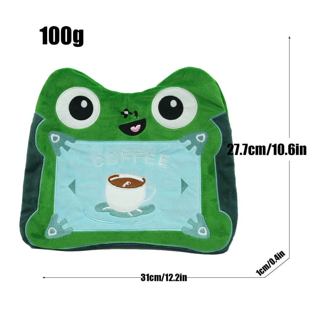 Cute Frog Plush Toy Bag Set Soft Tablet Bag and Coin Purse for iPad and Stationery Storage