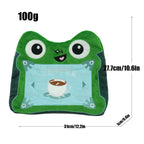 Cute Frog Plush Toy Bag Set Soft Tablet Bag and Coin Purse for iPad and Stationery Storage