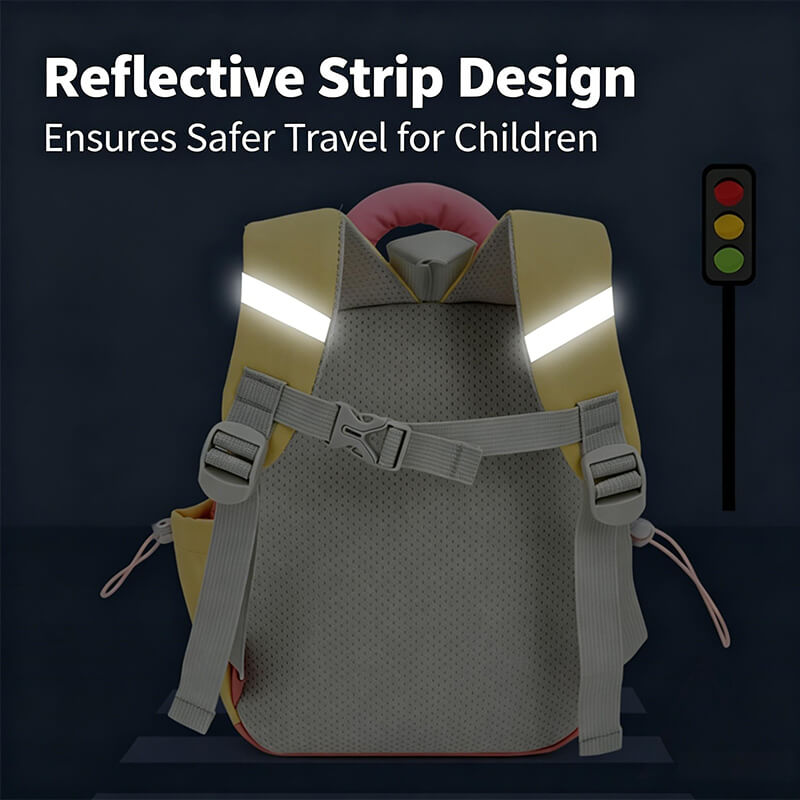 Cute Kids Backpack Dinosaur Tail Backpack Waterproof Schoolbag with Safe Reflective Strip