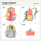 Cute Kids Backpack Dinosaur Tail Backpack Waterproof Schoolbag with Safe Reflective Strip