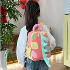Cute Kids Backpack Dinosaur Tail Backpack Waterproof Schoolbag with Safe Reflective Strip