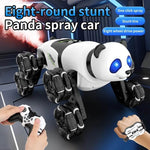 Remote Control Car 2.4G Cute Panda Eight-wheel Stunt Car Swing Arm Climbing Off-road Vehicle