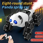 Remote Control Car 2.4G Cute Panda Eight-wheel Stunt Car Swing Arm Climbing Off-road Vehicle